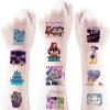 40pcs Demon Hunter Temporary Tattoos for Girls Kids,Party Favors Fake Tattoos Stickers,Korean Idol Movies Children's Birthday Supplies,Birthday Decoration Party Game Activities Reward Gifts (Pink) view 3