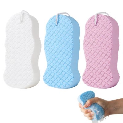 3 Packs Exfoliating Bath Sponge Remover Dead Skin, Magic Exfoliating Body Scrubber for Sensitive Skin, Gentle Exfoliation for Pregnant Women and Kids