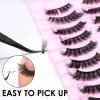 Lash Tweezers for Eyelash Extensions, Fiber Tip Lash Isolation Tweezers Curved Degree Grip Tweezer Black Stainless Steel Professional Eyelash Tweezer for Individual Isolation and Classic Lashes view 4