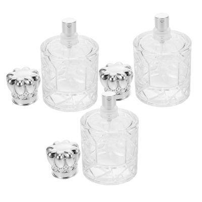 Alipis 3pcs Glass Perfume Bottles Refillable Spray Vials Portable Transparent Sample Atomizer Holder for Travel Outdoor Parties Holidays