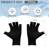 3Pairs Fingerless Cotton Gloves, Black Moisturizing Gloves, Fingerless Cotton Gloves for Eczema, Cut 5 Fingertips Overnight Hydration Fits Most Dry Hands view 2