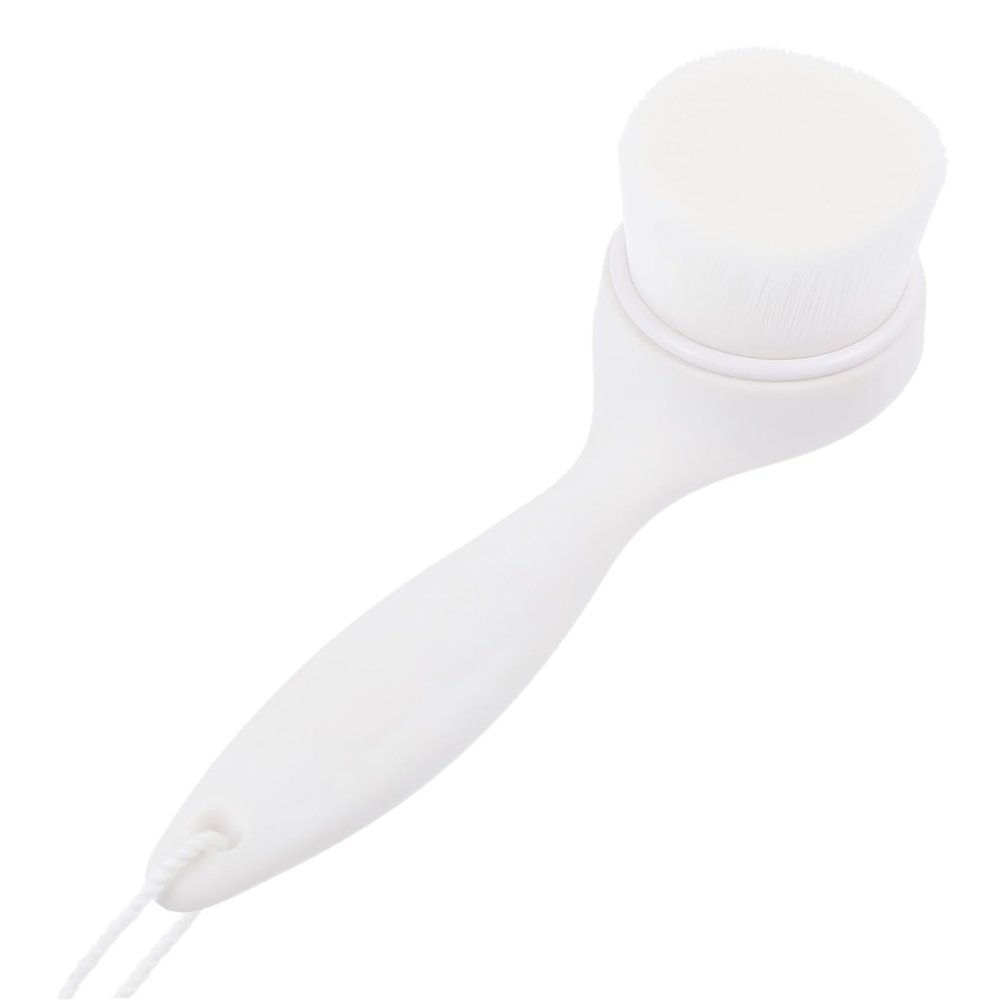 Alipis Soft Bristle Facial Cleansing Brush Manual Handheld Skin Care Tool for Women Gentle Exfoliating Face Wash Brush for Deep Pore Cleaning and Massage White