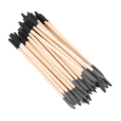 NOLITOY 50pcs Double Ended Natural Wood Manicure Tools with Grit Sanding Sticks and Pointed Nail Detailing Pushers for DIY Nail Art Travel-Friendly Pedicure Supplies
