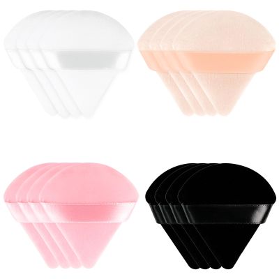 16-Piece Triangle Powder Puff Set  Soft Velour Makeup Puffs for Foundation, Powder & Blending  Reusable Beauty Sponges for Face and Body