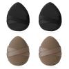 4PCS Makeup Sponge Puff Set  Latex-Free PU Foundation Blenders, Dual-Sided Non-Absorbent Puffs with Precision Tip & Dual-Ribbon Grip (Black & Coffee) view 1