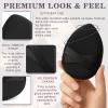 4PCS Makeup Sponge Puff Set  Latex-Free PU Foundation Blenders, Dual-Sided Non-Absorbent Puffs with Precision Tip & Dual-Ribbon Grip (Black & Coffee) view 3
