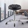 Adjustable Swivel Rolling Stool with Wheels - PU Leather Hydraulic Office Chair for Beauty Salon, Spa, Medical, Tattoo, Drafting - Black view 3