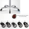 Adjustable Swivel Rolling Stool with Wheels - PU Leather Hydraulic Office Chair for Beauty Salon, Spa, Medical, Tattoo, Drafting - Black view 4