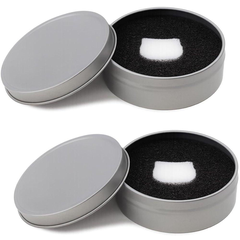 2-Pack Makeup Brush Cleaner Sponges  Quick Color Switch for Eyeshadow Brushes, No Water or Chemicals, Reusable with Travel Case