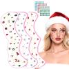 12 PCS Christmas Face Temporary Tattoos, With Red Green White Face Gems Glitter Freckles Face Tattoo for Kids and Women, Waterproof Christmas Accessories Face Makeup for Cosplay Party Supplies view 1