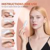 Sonic Dermaplane Razor for Women Face - Rechargeable Sonic Dermaplaning Tool with 5 Blades, Facial Hair Remover for Peach Fuzz & Eyebrows, At-Home Facial Kit for Instant Smoothnesswhite) view 3