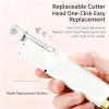 Sonic Dermaplane Razor for Women Face - Rechargeable Sonic Dermaplaning Tool with 5 Blades, Facial Hair Remover for Peach Fuzz & Eyebrows, At-Home Facial Kit for Instant Smoothnesswhite) view 4