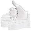 144pcs White Cotton Gloves for Dry Hands Sleeping, Breathable, Moisturizing Gloves White Cotton Glove Women for Dry Hand Moisturizing Cosmetic Eczema Hand Spa and Jewelry Inspection Serving-L view 1