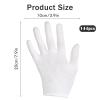 144pcs White Cotton Gloves for Dry Hands Sleeping, Breathable, Moisturizing Gloves White Cotton Glove Women for Dry Hand Moisturizing Cosmetic Eczema Hand Spa and Jewelry Inspection Serving-L view 2