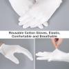 144pcs White Cotton Gloves for Dry Hands Sleeping, Breathable, Moisturizing Gloves White Cotton Glove Women for Dry Hand Moisturizing Cosmetic Eczema Hand Spa and Jewelry Inspection Serving-L view 4