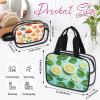 AGHESOTH Clear Bag PVC Organizer Cosmetic Bags Travel Toiletry Carry On Airport Airline Compliant Handbag for Women Men Luggage Pouch Set Of 2 Clear Makeup Bag for Concerts Lemon Green Leaves view 2