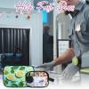 AGHESOTH Clear Bag PVC Organizer Cosmetic Bags Travel Toiletry Carry On Airport Airline Compliant Handbag for Women Men Luggage Pouch Set Of 2 Clear Makeup Bag for Concerts Lemon Green Leaves view 3