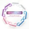 8PCS Nail Brush Cleaner Set Handle Grip Fingernail Scrubber Brushes with Nylon Bristles for Toes, Nails, Pedicure & Multi-Purpose Cleaning view 2