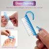 8PCS Nail Brush Cleaner Set Handle Grip Fingernail Scrubber Brushes with Nylon Bristles for Toes, Nails, Pedicure & Multi-Purpose Cleaning view 4