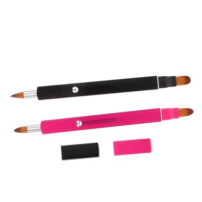 Luxshiny 2pcs Dual-ended Lipstick Applicator Brushes Soft Lip Cream Brush for Precise Makeup Application for Professionals and Beginners