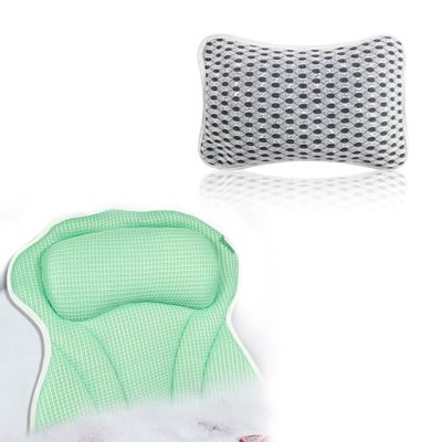 Bath Pillow, Bath Pillows for Tub Neck and Back Support, Bathtub Pillows for Head and Neck with 6 Strong Non-Slip Suction Cups