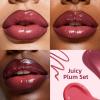 3PCS Lip Combo Set - Matte Lip Liner Pencil + Hydrating Tinted Lip Balm + Juicy Lip Gloss Tint, Non-Sticky, Long-Lasting, High Pigment Lip Makeup Kit (Juicy Plum Set) view 4