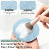 Brvlsoc 3-Pack Silicone Makeup Brush Cleaning Mats  Portable Brush Cleaner Pads with Suction Cups for Deep, Easy & Mess-Free Brush Washing (Blue) view 3