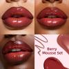 3PCS Lip Combo Set - Matte Lip Liner Pencil + Hydrating Tinted Lip Balm + Juicy Lip Gloss Tint, Non-Sticky, Long-Lasting, High Pigment Lip Makeup Kit (Berry Mousse Set) view 4