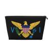 YSBYEIU Cute Virgin Islands Flag Makeup Bag for Women Men Travel Cosmetic Bag With Zipper Purse Bags view 1