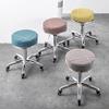 Adjustable Height Rolling Swivel Stool with Wheels, Round Drafting Chair for Office, Salon, Medical, Spa, Esthetician - Wider Seat in Pink/Grey view 3