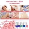 Waxing Kit for Women & Men - Complete Hair Removal Wax Kit with 4 Bags Hard Wax Beads & Silicone Pot for Full Body, Bikini, Brazilian, Eyebrow, Legs, Face - Easy to Use at Home Wax Warmer view 3