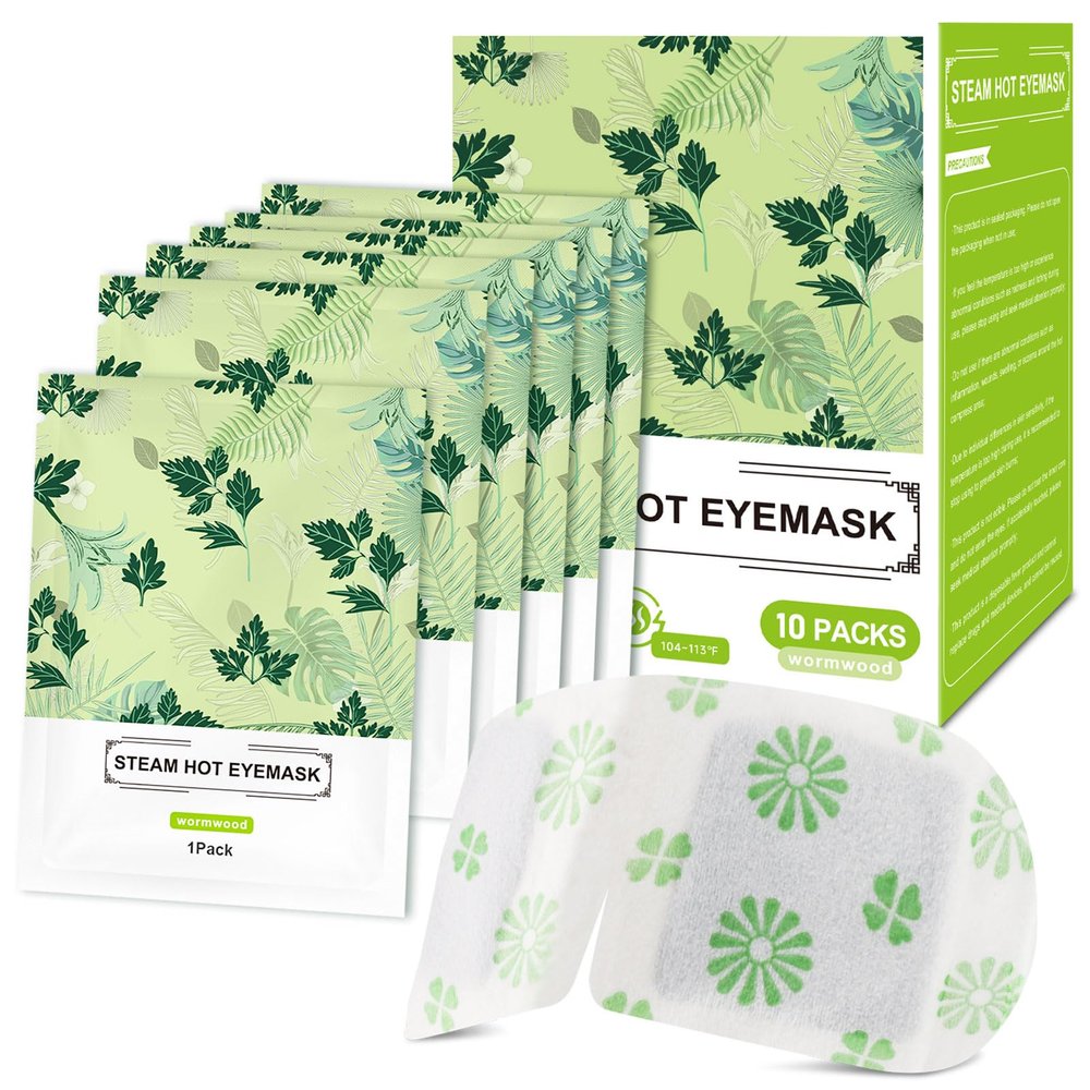 30 Packs Steam Eye Masks wormwood Heated Eye Mask Self Heating for Eyes, Disposable Warming Eye Mask for Sleep, Unscented Scent Eye Steam Mask for Spa/Travel, Stress Relif & Relaxation Gifts for Women