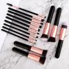 14pc Makeup Brush Set Beauty Tools Flat Slant Eye Shadow Brow Full Set Brushes view 3