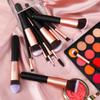 14pc Makeup Brush Set Beauty Tools Flat Slant Eye Shadow Brow Full Set Brushes view 4