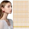 100PCS Gold Bobby Pins, 2 Inch Flat Gold Hair Pins, Metal Blonde Bobby, Non Slip Hair for Women, Girls view 1