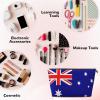 ROSIHODE Cute Australia Flag Makeup Bag Zipper Cosmetic Bag Women Portable Australian Travel Toiletry Make Up Bag Pouch view 3