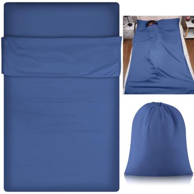 Irenare Self Tan Sleep Sack Reusable Body Self Tanners Lightweight Breathable Tanning Sleeping Sac for Bed Travel Sleeping Bag(Navy Blue)