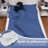 Irenare Self Tan Sleep Sack Reusable Body Self Tanners Lightweight Breathable Tanning Sleeping Sac for Bed Travel Sleeping Bag(Navy Blue) view 3