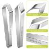 2 Pcs Fish bone tweezers,Stainless Steel Tweezers Flat and Slant for Fish Bones,Pig and Chicken Hair Remover view 3