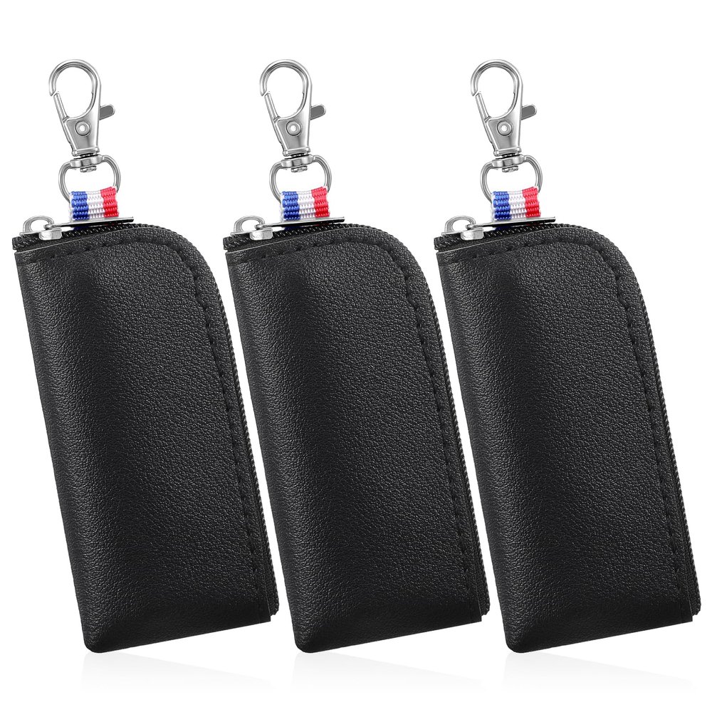3 PCS Holder Lip Balm Sleeve Pouch with Hook, Portable Lipstick Case for Purse, Lip Gloss Keychain Holder, Mini Pouch Travel Accessories
