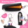 3 PCS Holder Lip Balm Sleeve Pouch with Hook, Portable Lipstick Case for Purse, Lip Gloss Keychain Holder, Mini Pouch Travel Accessories view 3