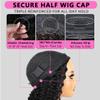 OWNROSE Half Wig Human Hair Burmese Curly Wig Human Hair Curly Half Wig 200% Density Drawstring Seamless Flip Over Half Wigs for Women Invisible Hairline Beginner Friendly Headband Wig 26 Inch view 3