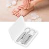 5Pcs Nail Clipper Set, Stainless Steel Manicure Kit, Sharpness Nail Care Tools with Slanted Clipper, Scissors, Ear Pick, Nail File, for Men Women and Seniors, Portable view 2