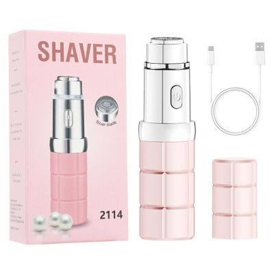 Electric Shaver Women  Lipstick-Shaped Portable Hair Trimmer, Travel Friendly Female Grooming Device for Face, Body, Arms, and Intimate Areas at Home, Salon, 5.2 Inches.