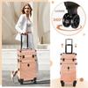 Rolling Makeup Case Cosmetology Case on Wheels Cosmetic Organizer Train Case Makeup Travel Case with Universal Wheels Traveling Cart Makeup Case Organizer, Cosmetic Case, Make Up Case view 3