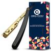 No topia Gold Barber Straight Razor - Premium Stainless Steel Shavette with Plastic Handle - Professional Manual Beard Shaver for Home & Salon Grooming(Blades Not Included) view 1