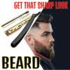 No topia Gold Barber Straight Razor - Premium Stainless Steel Shavette with Plastic Handle - Professional Manual Beard Shaver for Home & Salon Grooming(Blades Not Included) view 2