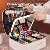 Acronmers Makeup Train Case with Light & Mirror Large Cosmetic Organizer with Adjustable Dividers for Cosmetics Travel Make up Bag for Pool Parties Work Touch-Ups view 4