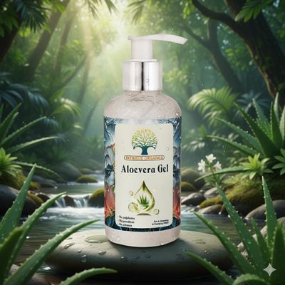 INTRIGUE ORGANICS Aloe Vera Gel | 100% Pure Natural Aloe Gel For Moisturizing Face, Skin And Hair