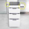 GRRICEPL Beauty Salon Storage Cabinet, Salon Workbench with Sockets, Three-Layer Solid Wood Drawer, Hairdryer Holder, Hidden Pull-Out Drawer view 3